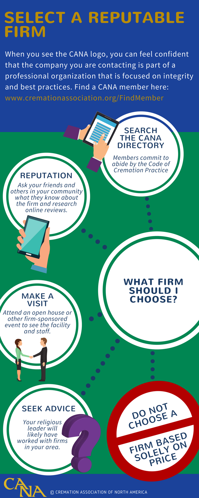 How to choose a reputable firm infographic